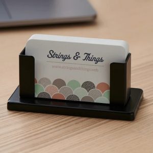Steel Desk Business Card Holder - Image 2