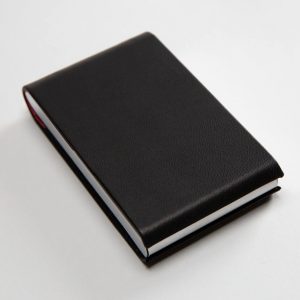 Black Leather Vertical Business Card Holders - Image 4